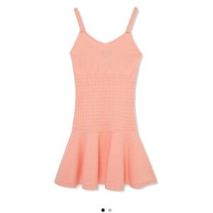 Truce Peach Knit Fit-and-Flare Spaghetti Strap Dress